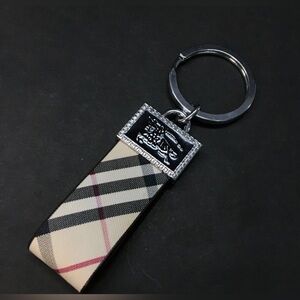 Burberry Nova Check Leather Keychain/Bag Charm